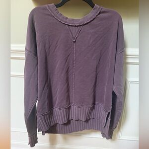 Evereve Maeve Rib Trim Sweatshirt